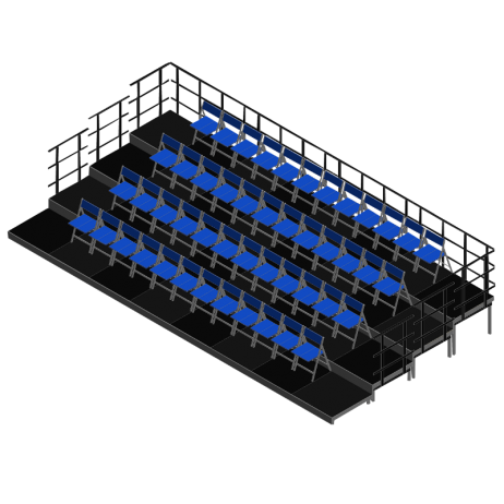 The Stage Managers tribune-opstelling 12 m2