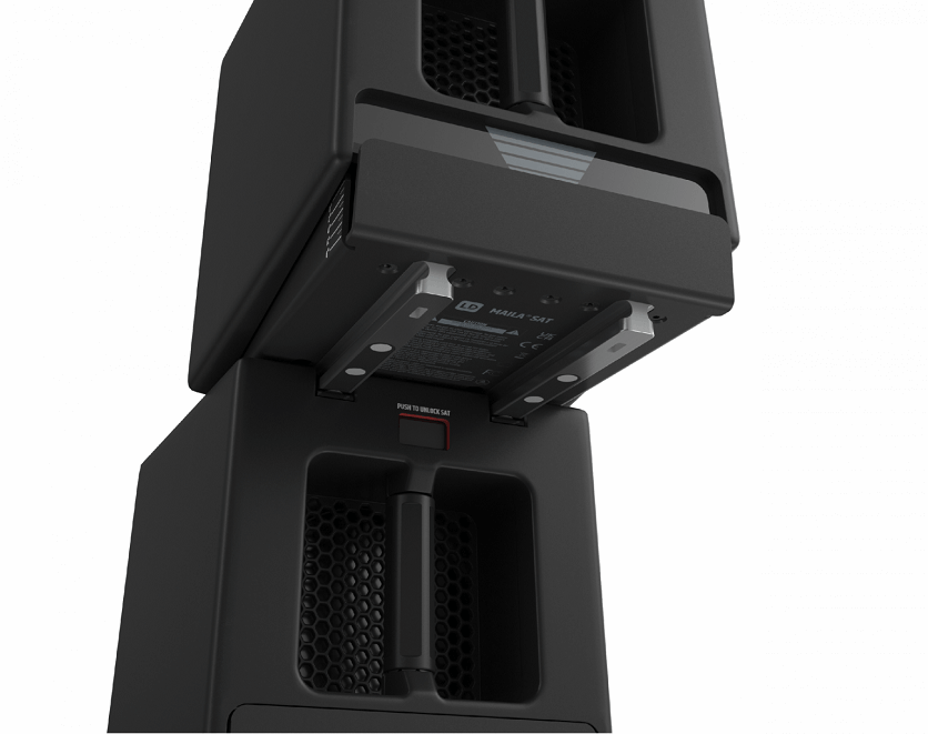 zijkant Line array speakers